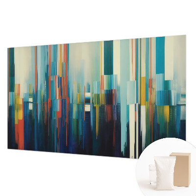 Large wall mural wallpaper with an abstract striped design