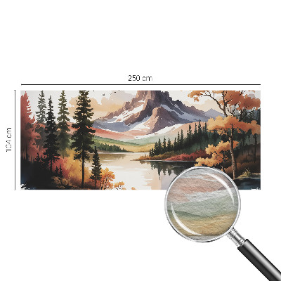 Modern wall mural with an autumn mountain motif