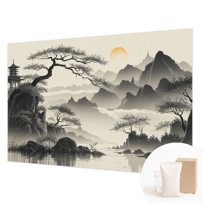 Modern wall mural for bedroom Eastern landscape