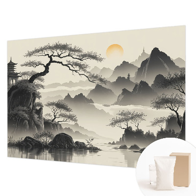 Modern wall mural for bedroom Eastern landscape