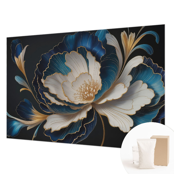 Modern wall mural for living room with a floral pattern