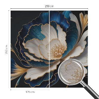 Modern wall mural for living room with a floral pattern