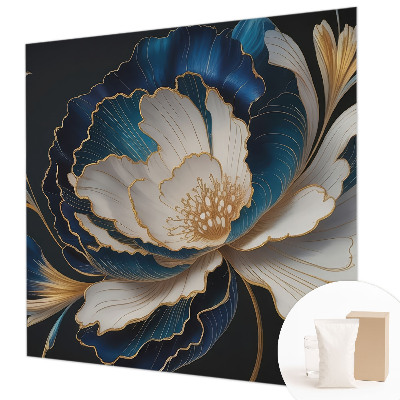 Modern wall mural for living room with a floral pattern