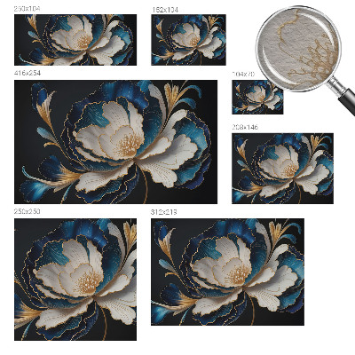 Modern wall mural for living room with a floral pattern