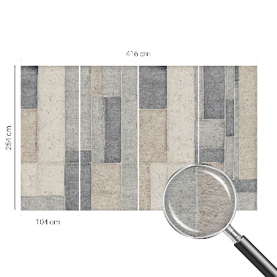 High quality wall mural wallpaper with a geometric mosaic design