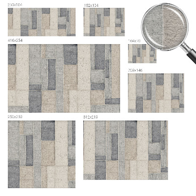 High quality wall mural wallpaper with a geometric mosaic design