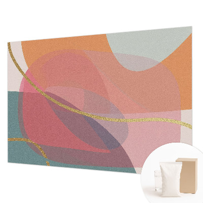 Premium wall mural for bedroom with colorful shapes