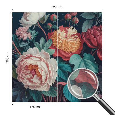 Decorative wall mural for living room Colorful flowers