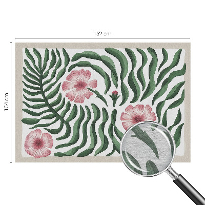 Premium photo wallpaper with a floral and leafy pattern