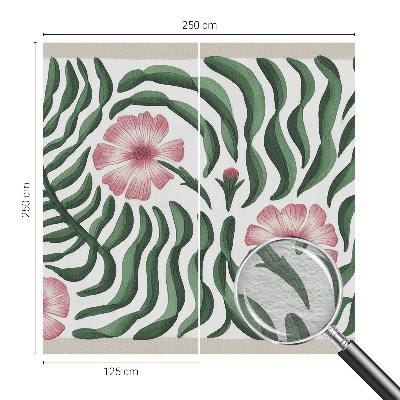Premium photo wallpaper Flowers leaves