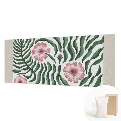 Premium photo wallpaper with a floral and leafy pattern