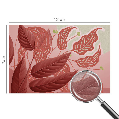 Non-woven wall mural Organic leaves