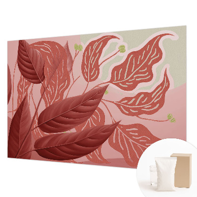 Non-woven wall mural Organic leaves