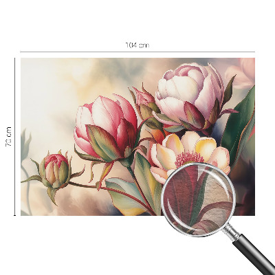 Wall mural with a bouquet of flowers design