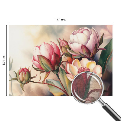 Wall mural with a bouquet of flowers design