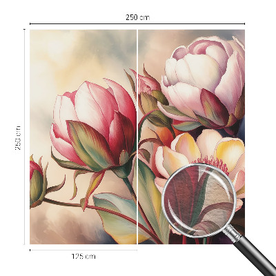 Wall mural with a bouquet of flowers design