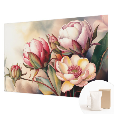 Wall mural with a bouquet of flowers design