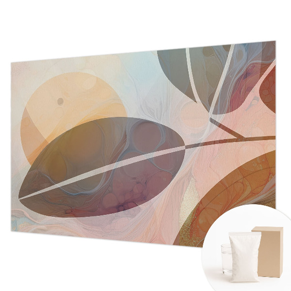 Wallpaper mural with a harmonious leaf pattern