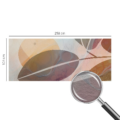 Wallpaper mural with a harmonious leaf pattern