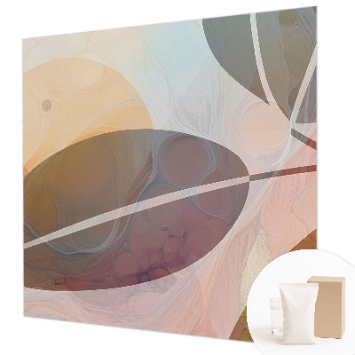 Wallpaper mural with a harmonious leaf pattern