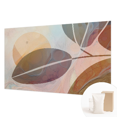 Wallpaper mural with a harmonious leaf pattern