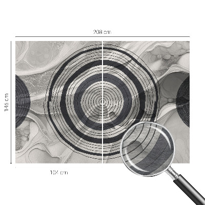 Photo wallpaper Circles of gray