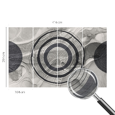 Photo wallpaper with a pattern of gray circles