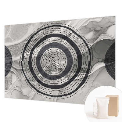 Photo wallpaper with a pattern of gray circles