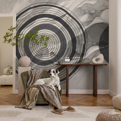 Photo wallpaper Circles of gray