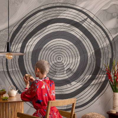 Photo wallpaper Circles of gray