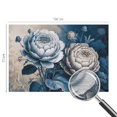 Wall mural for bedroom with a romantic floral design