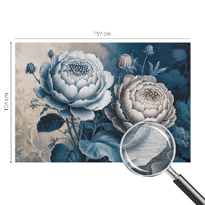 Wall mural for bedroom with a romantic floral design