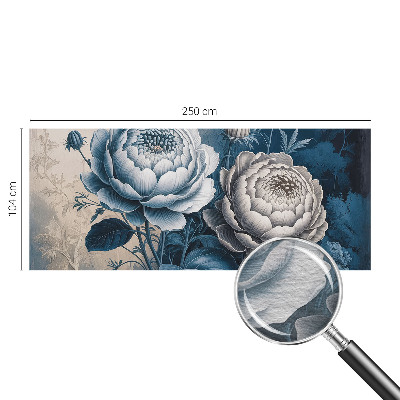 Wall mural for bedroom with a romantic floral design