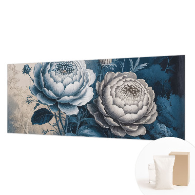 Wall mural for bedroom with a romantic floral design