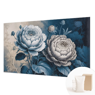 Wall mural for bedroom with a romantic floral design