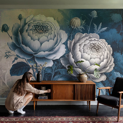 Wall mural for bedroom Romantic flowers