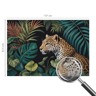 Wall mural for living room Exotic leopard