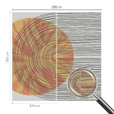 Bedroom wall mural wallpaper Circle with lines