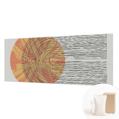 Bedroom wall mural wallpaper with a circular line pattern