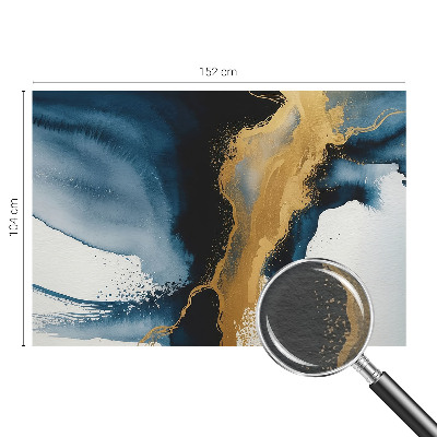 Large wall mural with a colorful abstract design