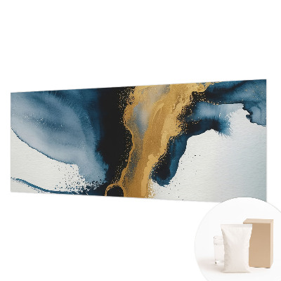 Large wall mural with a colorful abstract design