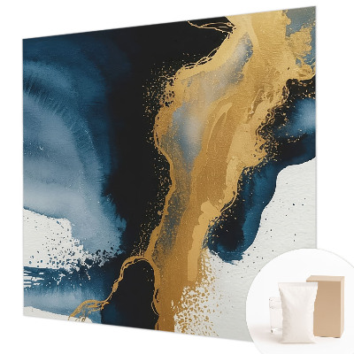 Large wall mural with a colorful abstract design