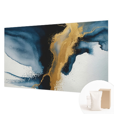 Large wall mural with a colorful abstract design
