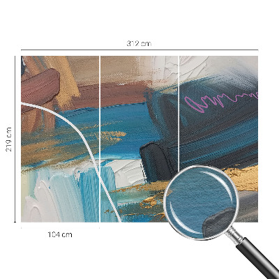 Custom size wall mural with an abstract pattern