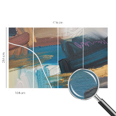 Custom size wall mural with an abstract pattern