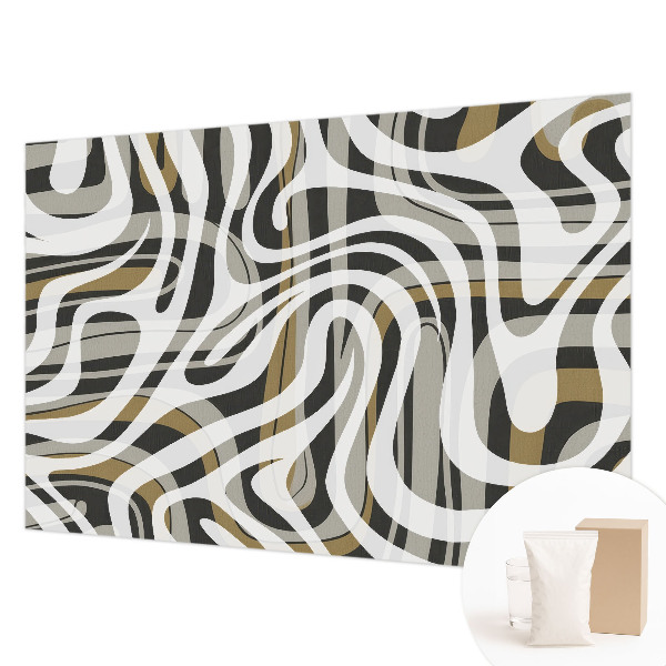 Large wall mural wallpaper with an abstract linear design
