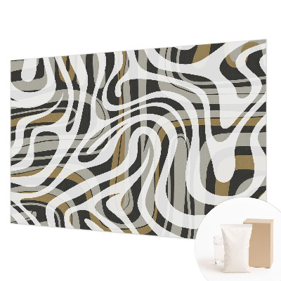 Large wall mural wallpaper with an abstract linear design