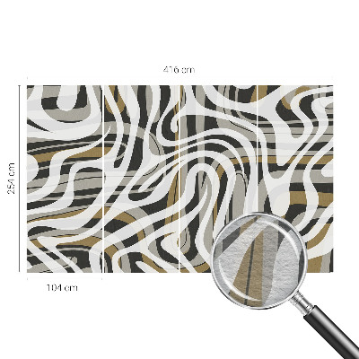 Large wall mural wallpaper with an abstract linear design