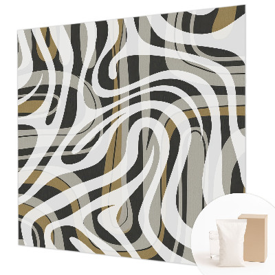 Large wall mural wallpaper with an abstract linear design