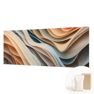 Modern wall mural featuring wavy forms
